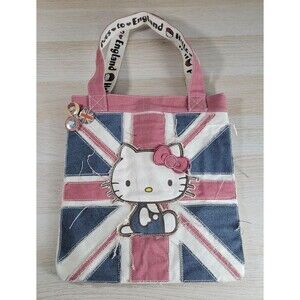 Loungefly x Hello Kitty Goes To England Tote Sanrio Union Jack Bag UK Tote RARE